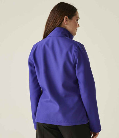 Regatta Professional Regatta Ladies Ablaze Printable Soft Shell Jacket Vibrant Purple/Black