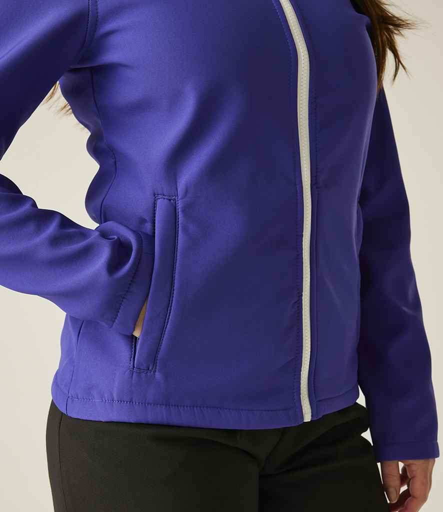 Regatta Professional Regatta Ladies Ablaze Printable Soft Shell Jacket Vibrant Purple/Black