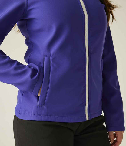 Regatta Professional Regatta Ladies Ablaze Printable Soft Shell Jacket Vibrant Purple/Black