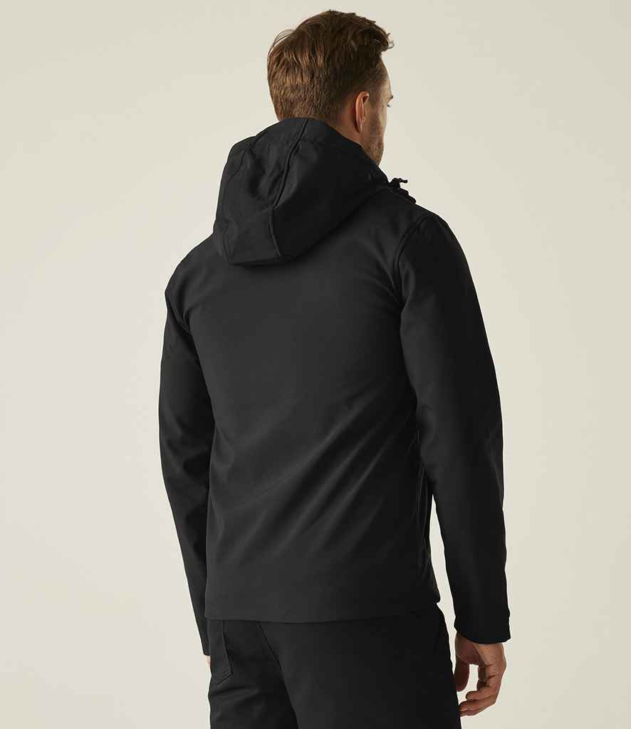 Regatta Professional Regatta Venturer Three Layer Hooded Soft Shell Jacket Black/Classic Red