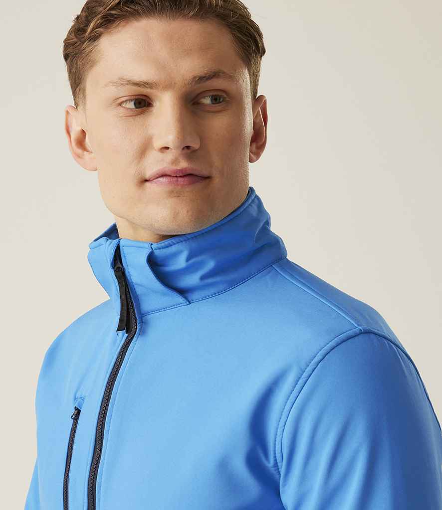 Regatta Professional Regatta Venturer Three Layer Hooded Soft Shell Jacket French Blue/Navy