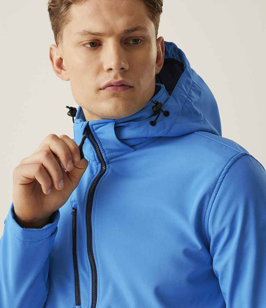 Regatta Professional Regatta Venturer Three Layer Hooded Soft Shell Jacket French Blue/Navy