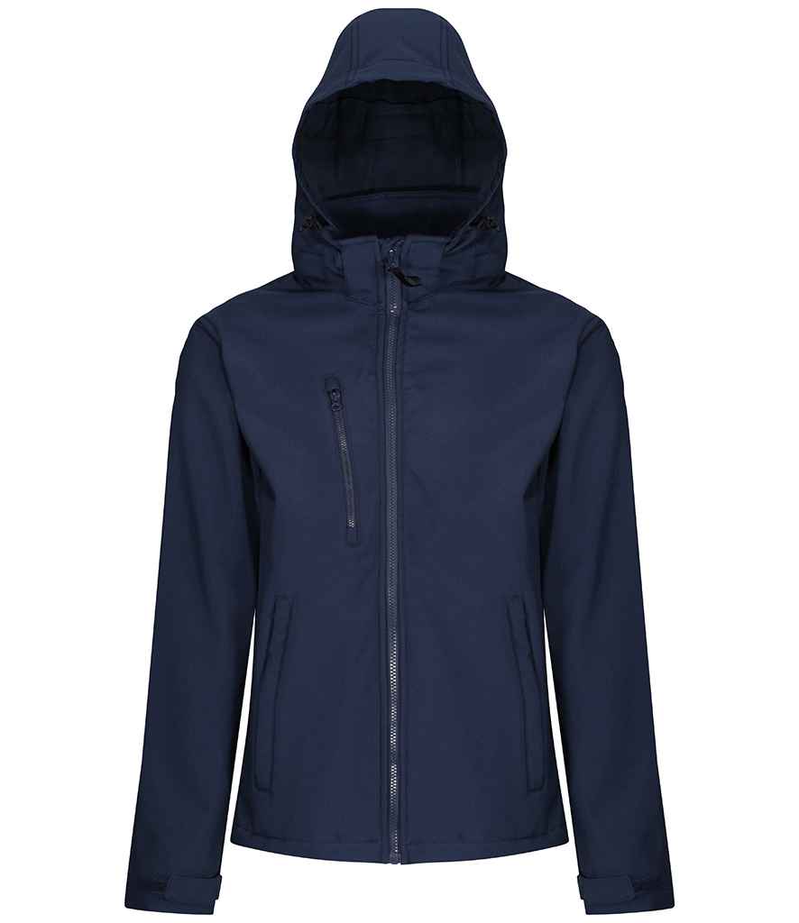 Regatta Venturer Three Layer Hooded Soft Shell Jacket in Navy/Navy