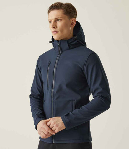 Regatta Professional Regatta Venturer Three Layer Hooded Soft Shell Jacket Navy/Navy