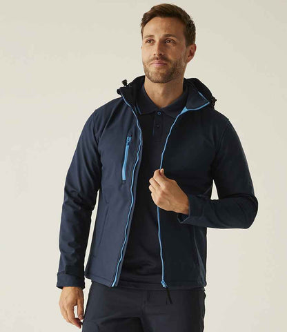 Regatta Professional Regatta Venturer Three Layer Hooded Soft Shell Jacket Navy/French Blue