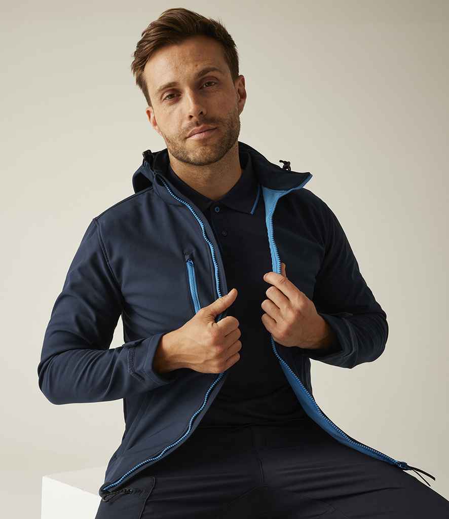 Regatta Professional Regatta Venturer Three Layer Hooded Soft Shell Jacket Navy/French Blue