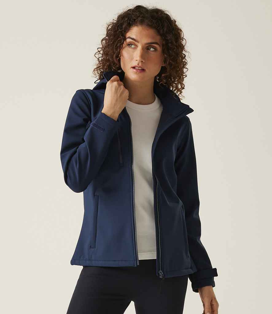 Regatta Professional Regatta Ladies Venturer Three Layer Hooded Soft Shell Jacket Navy/Navy