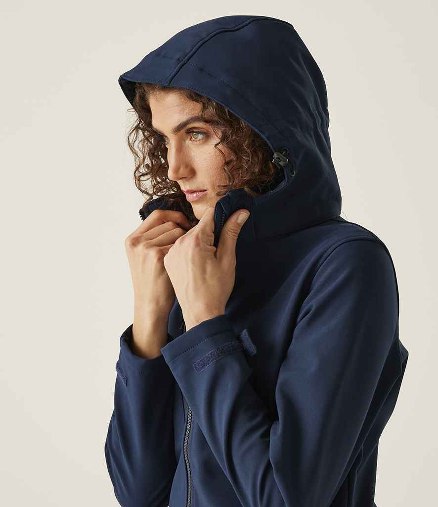 Regatta Professional Regatta Ladies Venturer Three Layer Hooded Soft Shell Jacket Navy/Navy