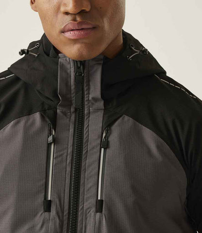 Regatta Professional Regatta 4TEX Stretch Waterproof Shell Jacket Slate Grey/Black