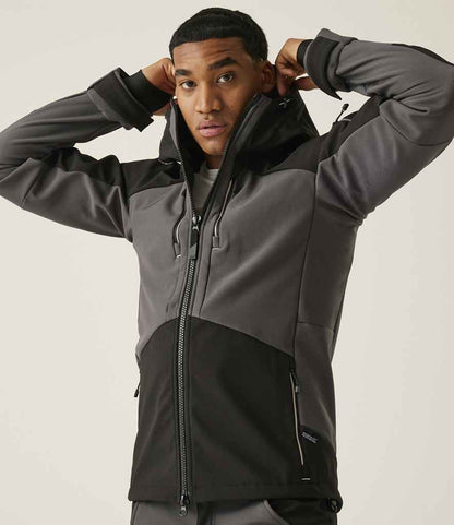 Regatta Professional Regatta 4TEX Stretch Three Layer Soft Shell Jacket Slate Grey/Black