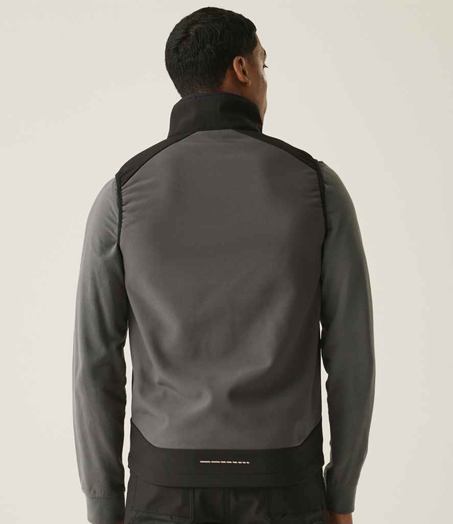 Regatta Professional Regatta 4TEX Stretch Three Layer Soft Shell Bodywarmer Slate Grey/Black