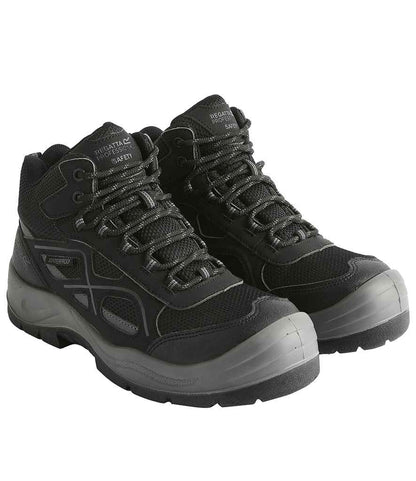 Regatta Safety Footwear Limestone Waterproof S6 Boots in Black/Granite