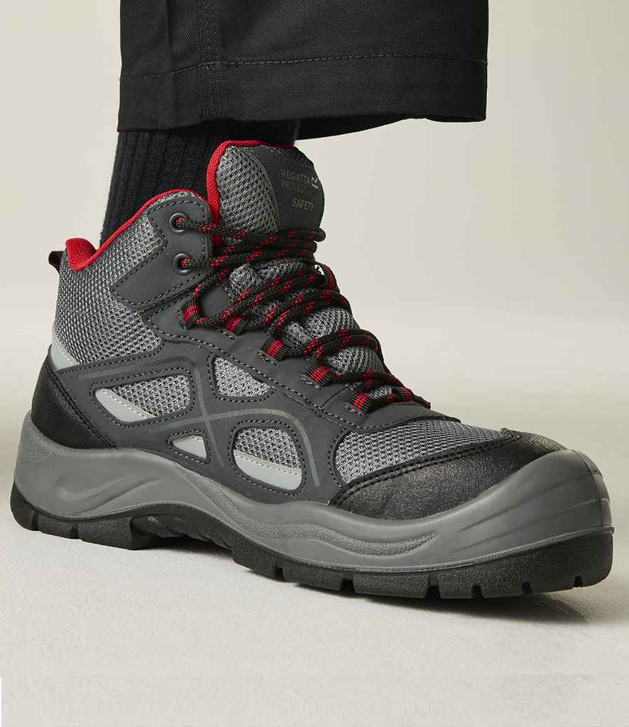 Regatta Safety Footwear Regatta Safety Footwear Limestone Waterproof S6 Boots Granite/Red