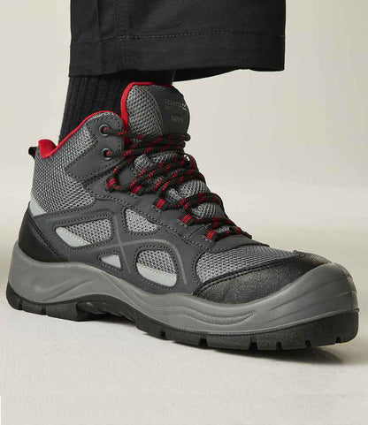 Regatta Safety Footwear Regatta Safety Footwear Limestone Waterproof S6 Boots Granite/Red