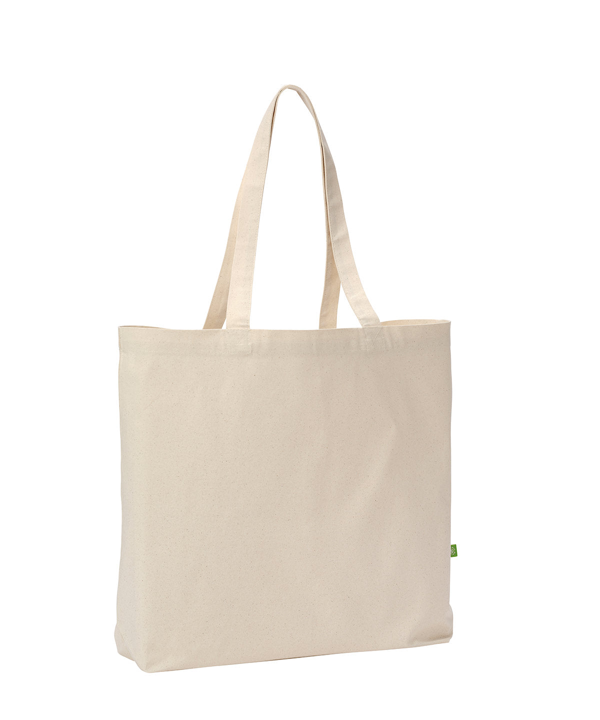 Nutshell Organic canvas ‘flat base’ landscape shopper Natural