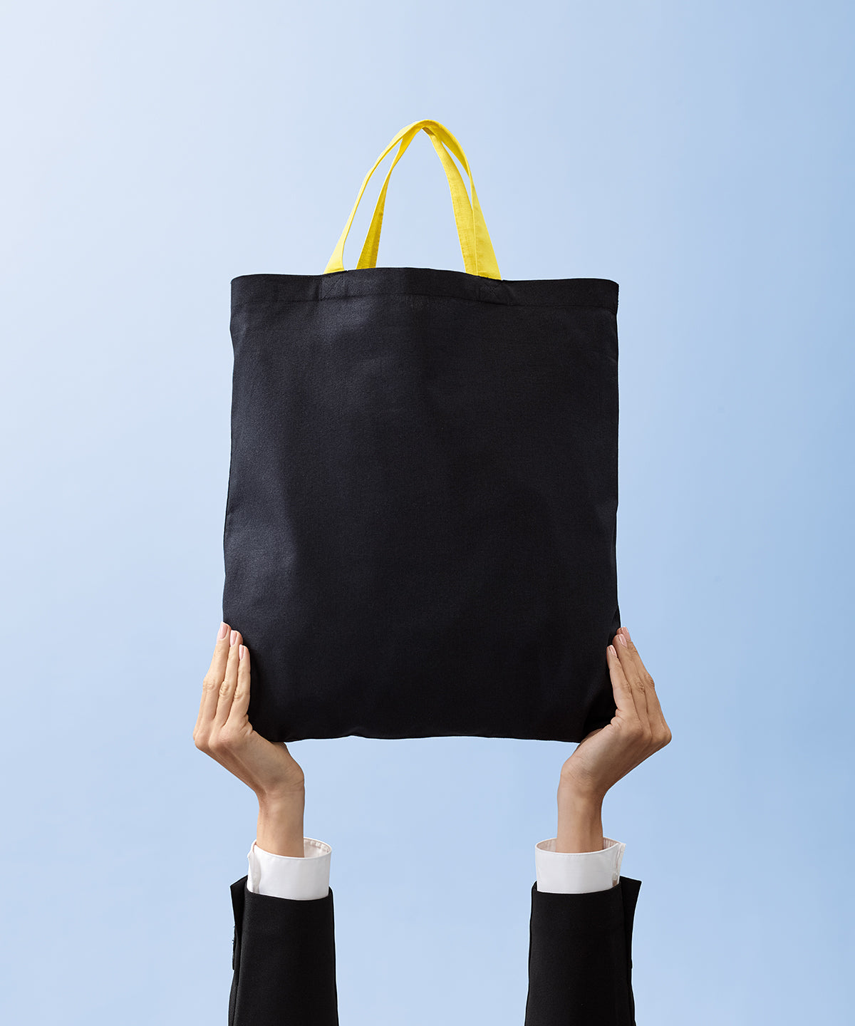 Nutshell Varsity cotton shopper short handle Black/Fire Red