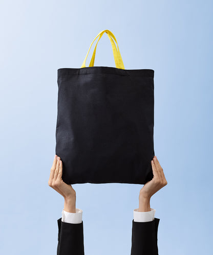 Nutshell Varsity cotton shopper short handle Black/Fire Red