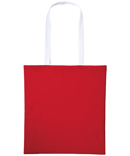 Nutshell Varsity cotton shopper long handle Fire Red/White