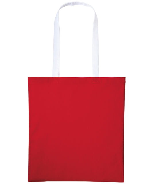 Nutshell Varsity cotton shopper long handle Fire Red/White