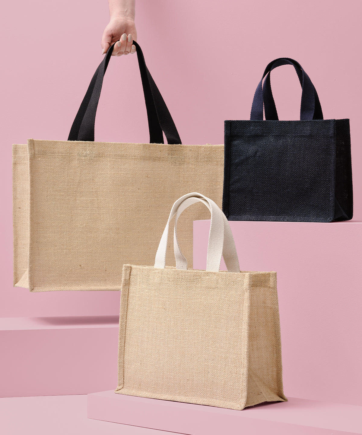 Nutshell Jute shopper Black/Black