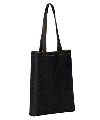 Denim ‘flat base’ shopper