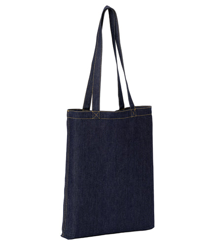 Nutshell Denim ‘flat base’ shopper Indigo Denim