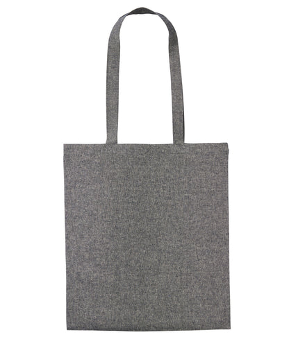 Nutshell Recycled cotton shopper long handle Black Marl