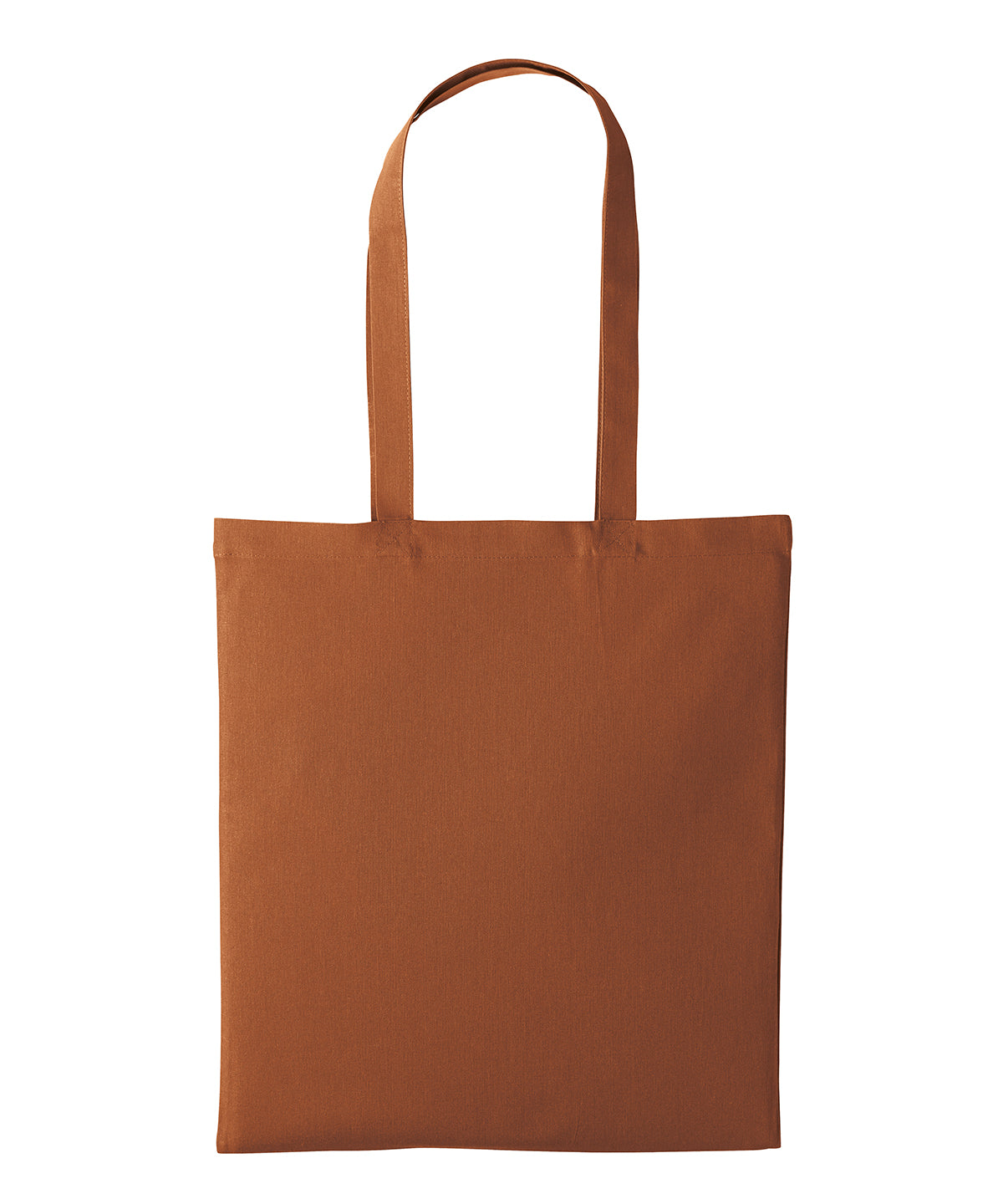 Nutshell Recycled cotton shopper long handle Chestnut