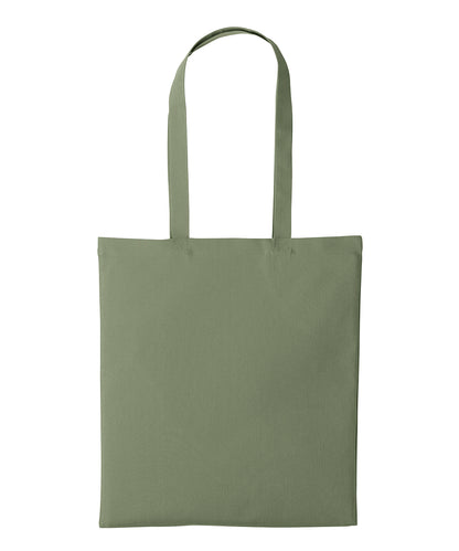 Nutshell Recycled cotton shopper long handle Fern