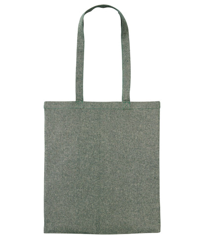 Nutshell Recycled cotton shopper long handle Green Marl