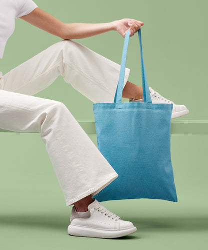 Nutshell Recycled cotton shopper long handle Black