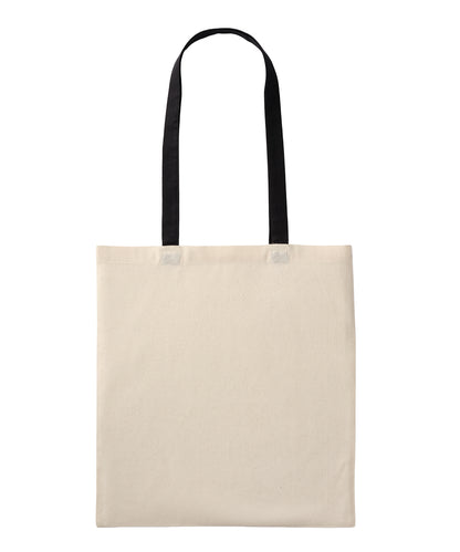Nutshell Recycled cotton shopper long handle Natural/Black