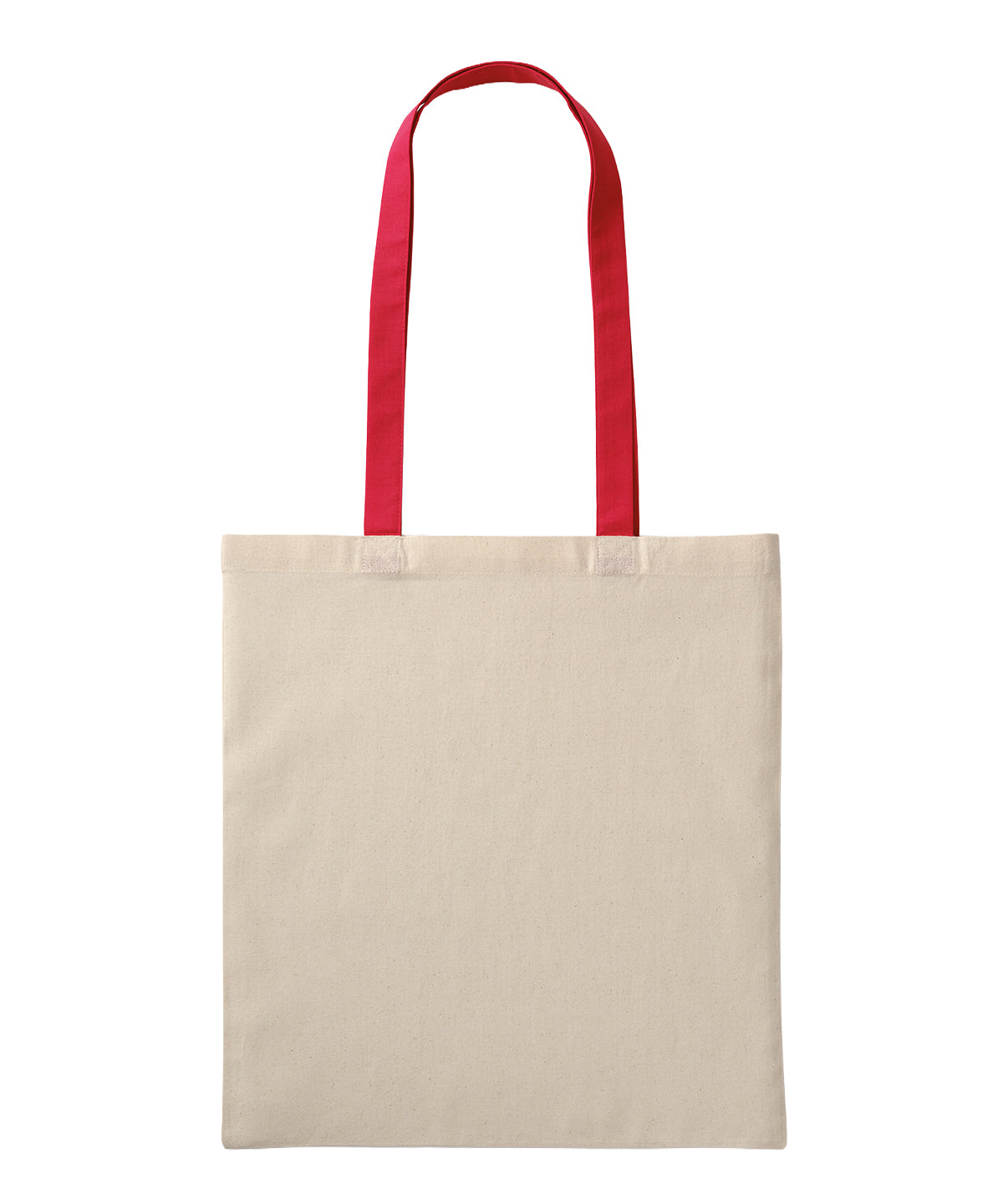 Nutshell Recycled cotton shopper long handle Natural/Fire Red