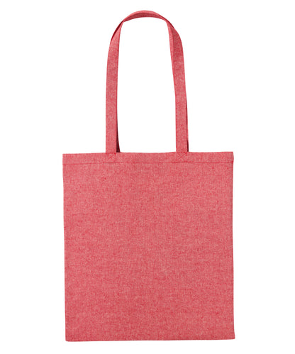 Nutshell Recycled cotton shopper long handle Red Marl