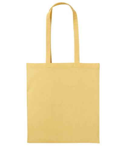 Nutshell Recycled cotton shopper long handle Yellow Marl
