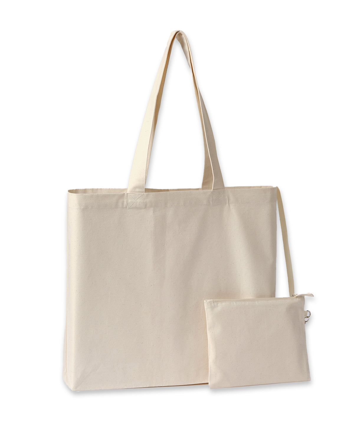 Nutshell Cruise recycled tote with detachable purse Natural