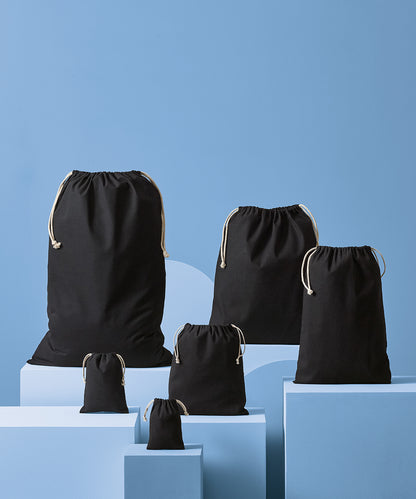 Nutshell Recycled cotton stuff bag Black