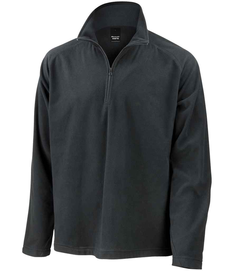 Result Core Zip Neck Micro Fleece in Black