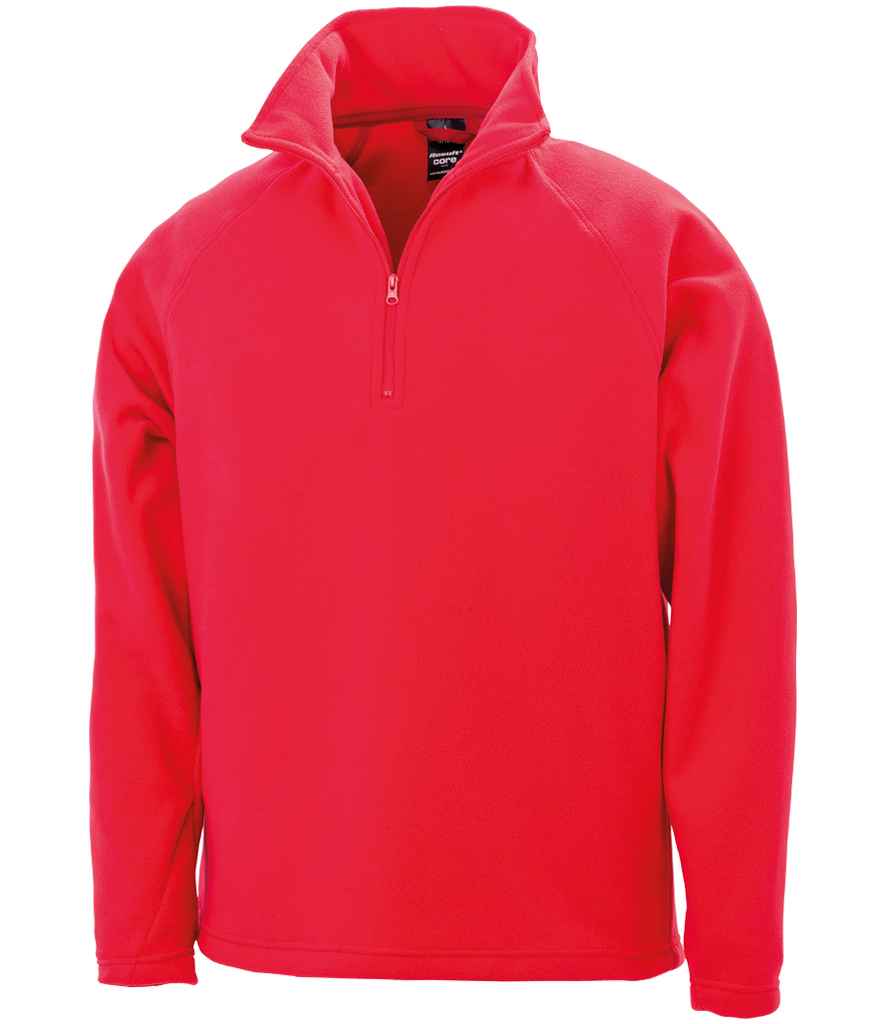 Result Core Zip Neck Micro Fleece in Red