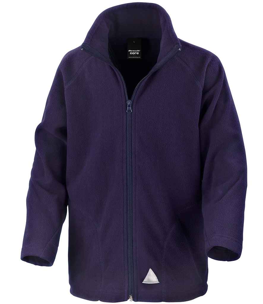 Result Core Kids/Youths Micro Fleece Jacket in Navy