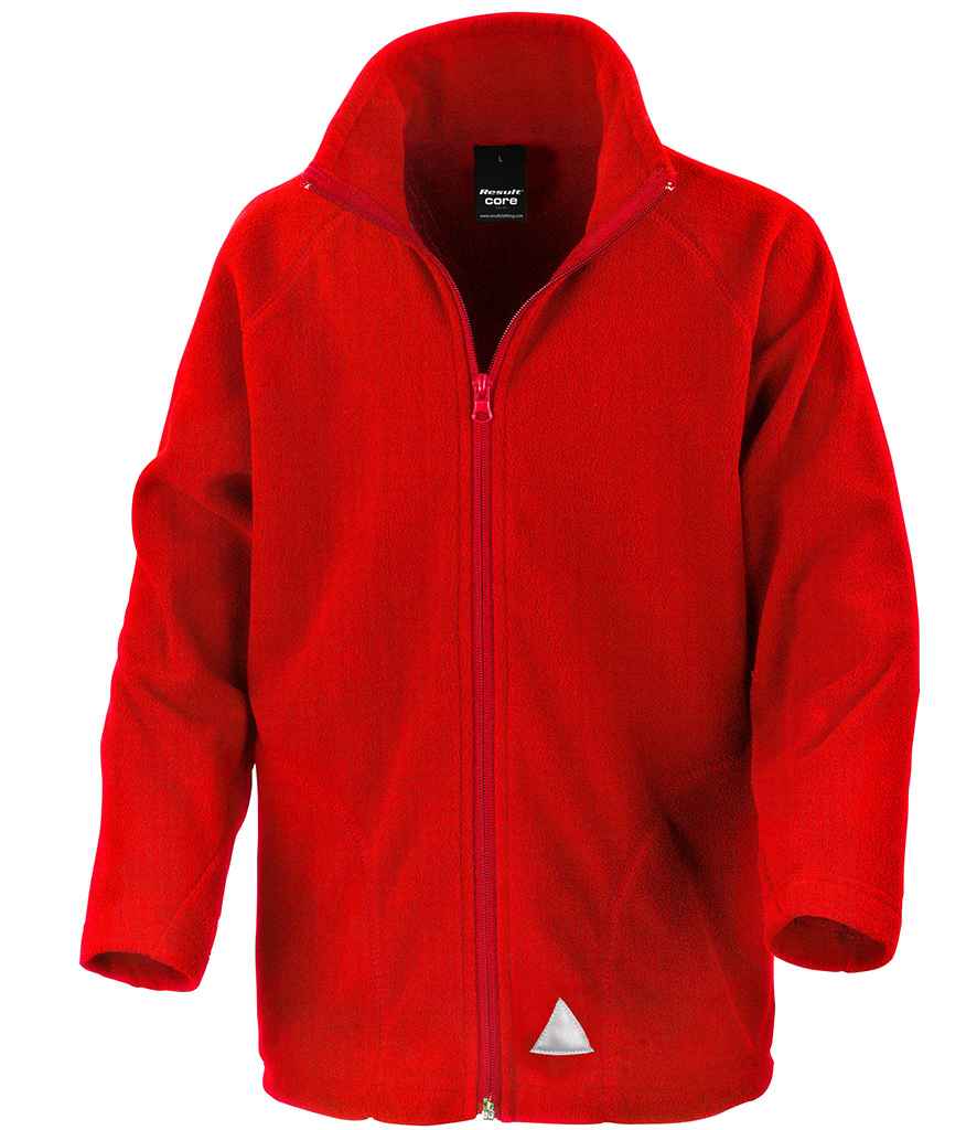 Result Core Kids/Youths Micro Fleece Jacket in Red