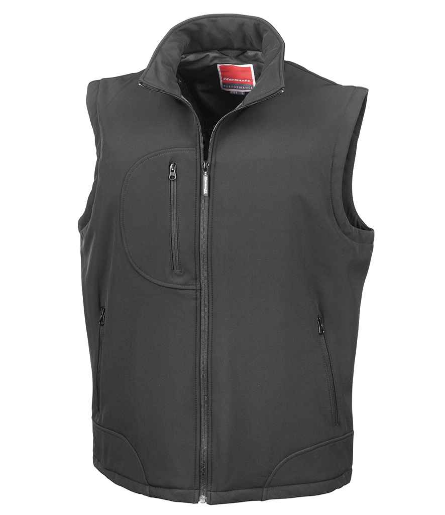 Result Soft Shell Bodywarmer in Black/Black