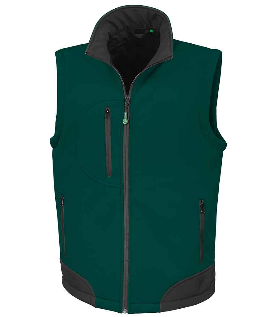 Result Soft Shell Bodywarmer in Bottle Green/Black