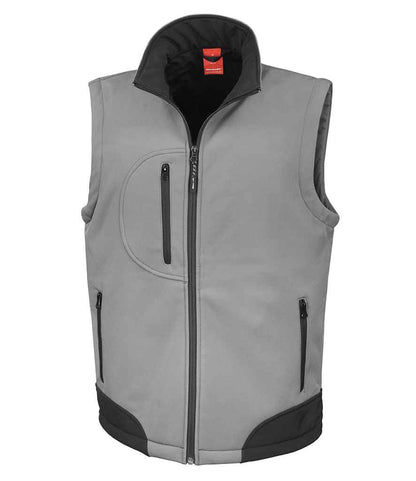 Result Soft Shell Bodywarmer in Workguard Grey/Black