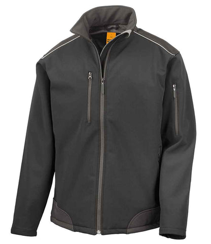Result Work-Guard Ripstop Soft Shell Jacket in Black/Black