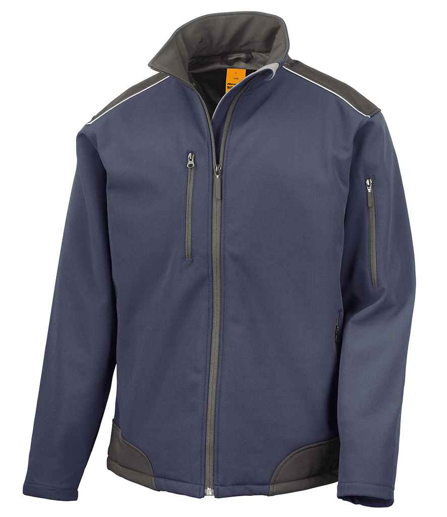 Result Work-Guard Ripstop Soft Shell Jacket in Navy/Black