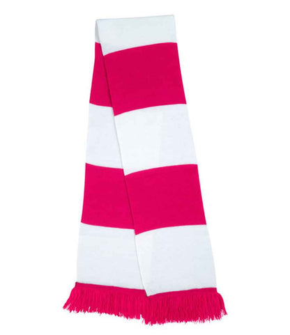 Result Team Scarf in Fuchsia/White