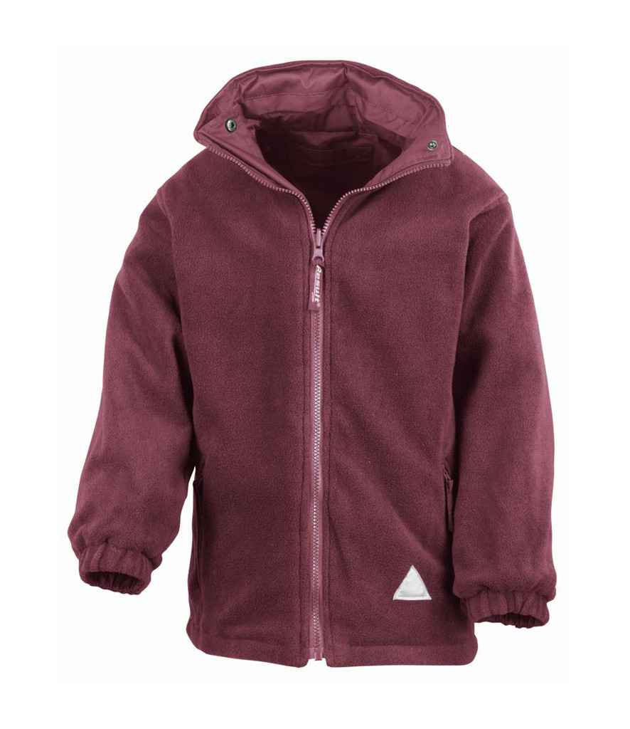 Result Kids/Youths Fleece Lined StormDri 4000 Jacket in Burgundy/Burgundy