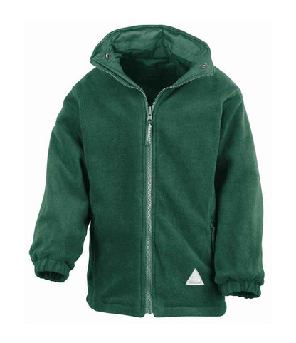 Result Kids/Youths Fleece Lined StormDri 4000 Jacket in Bottle Green/Bottle Green