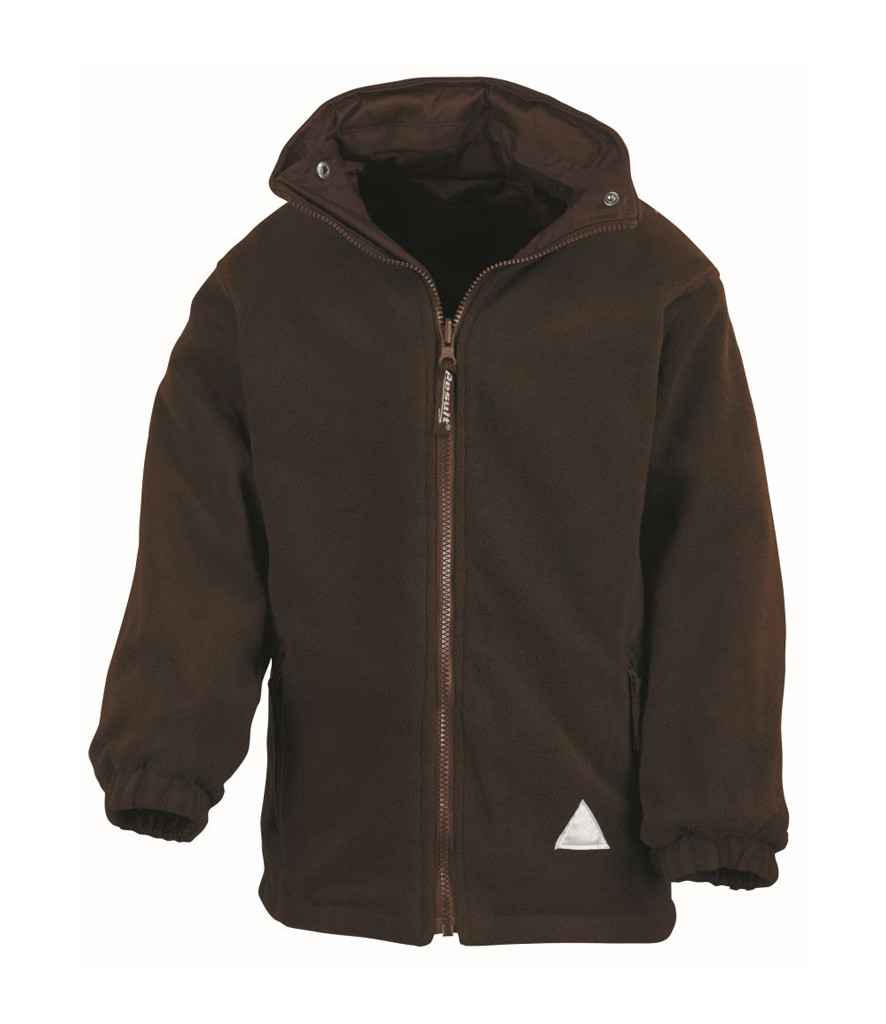 Result Kids/Youths Fleece Lined StormDri 4000 Jacket in Brown/Brown